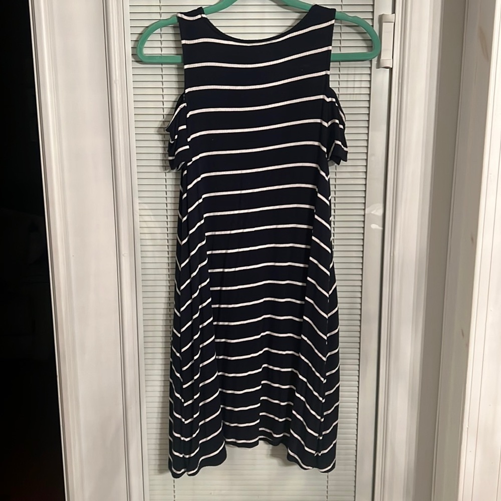 Navy striped dress